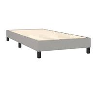 Tidyard Letto a Molle,Singolo,in Tessuto,Grigio Chiaro,Moderna,Senza Testiera,80x200 cm,Struttura,Giroletto,Telaio,Letto a Molle in Tessuto,Letto con Doghe,Sttruttura Letto,Singolo,Tessuto