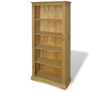 Tidyard Libreria a 5 Livelli in Lengo, Libreria Vintage Libreria da Terra da Camera, Scaffale Libreria, Libreria Stile Messicano Pino Messicano Corona Range 81x40x170 cm