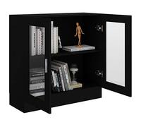 Tidyard Libreria con 2 Ripiani e 2 Ante CD Armadietti da Terra Scaffale Espositore Salvaspazio Armadietto con Vetrina in Truciolato 82,5x30,5x80 cm-Disponibile in Tanti Colori Diversi