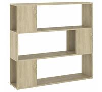Tidyard Libreria/Divisorio,Librerie,Libreria a 3 Ripiani,Libreria Scaffale,Libreria Moderna,Libreria per Soggiorno,Libreria a 3 Cubi,Scaffale per Libri,DVD,Rovere Sonoma 100x24x94 cm Legno Multistrato