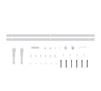 Tidyard Mini Kit Porta Scorrevole in Acciaio al Carbonio, Kit Accessori per Porte Scorrevoli del Fienile,Cucina,Studio, Bianco 200 cm
