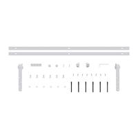 Tidyard Mini Kit Porta Scorrevole in Acciaio al Carbonio, Kit Accessori per Porte Scorrevoli del Fienile,Cucina,Studio, Bianco 200 cm
