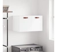 Tidyard Mobile a Parete,Armadietto a Muro,Armadio Sospeso,Mobile da Bagno da Parete,Mobile Pensile Bagno,Armadietto pensile da Bagno,Pensile da Cucina Bianco 60x36,5x35 cm in Legno Multistrato