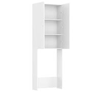 Tidyard Mobile per Lavatrice,Scaffale Sopralavatrice,Scaffale per Lavatrice con Ripiani,Scaffale Salvaspazio,Mobile Bagno Salvaspazio,Mobile sopra Lavatrice,Scaffale per WC Bianco 64x25,5x190 cm