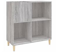 Tidyard Mobile Porta Dischi,Armadietto Porta CD,Supporto per Giradischi,Mobiletto Multiuso,Mobili Soggiorno,Libreria per Soggiorno,Armadio di Stoccaggio,Grigio Sonoma 84,5x38x89 cm Legno Multistrato