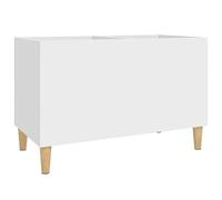 Tidyard Mobile Porta Dischi,Armadietto Porta CD,Supporto per Giradischi,Mobiletto Multiuso,Mobili Soggiorno,Libreria per Soggiorno,Armadio di Stoccaggio,Bianco 74,5x38x48 cm in Legno Multistrato