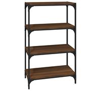Tidyard Mobile TV/Libreria,Mobile Porta TV,Stile Industriale,Tavolo Consolle,Tavolino Laterale,Tavolo da Divano,Supporto TV,Mobile da Salotto Rovere Marrone 60x33x100cm Legno Multistrato e Acciaio