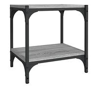 Tidyard Mobile TV/Libreria,Mobile Porta TV,Stile Industriale,Tavolo Consolle,Tavolino Laterale,Tavolo da Divano,Supporto TV,Mobile da Salotto Grigio Sonoma 40x33x41 cm Legno Multistrato e Acciaio