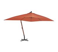 Tidyard Ombrellone,Parasole,a Sbalzo,Terracotta,Palo,in Legno,300x400 cm,3x4 m,Ombrellone da Sole,Decentrato,Ombrellone da Giardino,Ombrellone da Esterno,Patio,Terrazzo,Piscina,Spiaggia,Mare