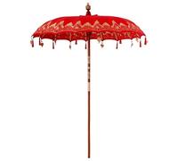 Tidyard Parasol Balinese Rosso (180-190) x 260 cmOmbrellone Acciaio Resistente