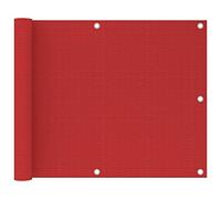 Tidyard Paravento da Balcone,Schermo Frangivista per Balcone,Schermo per Balcone,Schermi Divisori e Protettivi per Balconi,Copri Ringhiera Balcone,Privacy Balcone Rosso 75x600 cm in HDPE