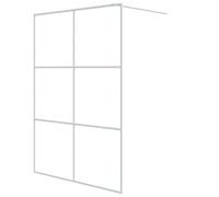 Tidyard Parete Doccia Vetro Trasparente, Struttura Solida, Dimensioni Regolabili, Facile da Pulire, Vetro temperato ESG 5mm, Alluminio Bianco, 140x195 cm, per Bagno Moderno