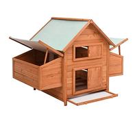 Tidyard Pollaio,Pollaio in Legno,Pollaio da Giardino,Gabbia per Galline,Gabbia per Polli da Esterno,Pollaio per Galline,Pollaio Multiuso,152 x 96 x 110 cm in Legno Massello di Abete