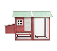 Tidyard Pollaio Rosso 170x81x110 cm in Legno,Recinto Galline Pollaio Massello,Pollaio Gabbiadi,Recinto Galline Pollaio,recinto Galline Esterno Pino e Abete