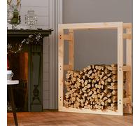 Tidyard Portalegna,Scaffalatura per Legna,Rack di Legna da Ardere,Porta Legna per Interni ed Esterni,Portalegna da Esterno,Portalegna da Interno,Supporto per Legna,80x25x100 cm,Legno Massello