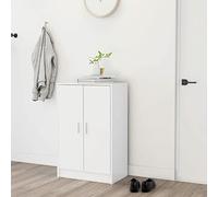 Tidyard Scarpiera Bianco 60x35x92 cm,Scarpiera da Ingresso,Scarpiera Salvaspazio,Scarpiera Mobiletto Portascarpe,Mobile Armadio Scarpiere con Ante,Scarpiera a Due Ante,Scarpiera in Truciolato