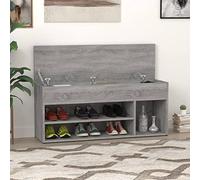 Tidyard Scarpiera Grigio Sonoma 105x30x45 cm,Scarpiera da Ingresso Cassapanca Portascarpe Panca Ingresso,Panca Scarpiera Panca Contenitore Scarpiera Panchina in Legno Multistrato