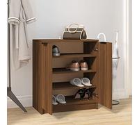 Tidyard Scarpiera Rovere Marrone 59x35x70 cm,Scarpiera con Ante,Scarpiera a Due Ante,Mobile Porta Scarpe Scarpiera Salvaspazio Slim,Scarpiera in Legno Multistrato