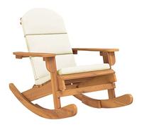 Tidyard Sedia a Dondolo Adirondack con Cuscini in Legno Massello di Acacia, Sedia a Dondolo da Giardino, Sedia da Giardino, Lettino, Sdraio