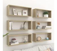 Tidyard Set 2|4|6 pz Mensole da Parete Design a Cubo in MDF per Libri/Dvd,Mensole da Muro a Cubo,Mensola a Cubo,Mensola da Muro Design,Mensole da Caneretta,Mobiletto da Parete a Muro Moderno