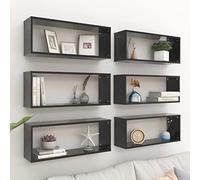 Tidyard Set 2|4|6 pz Mensole da Parete Design a Cubo in MDF per Libri/Dvd,Mensole da Muro a Cubo,Mensola a Cubo,Mensola da Muro Design,Mensole da Caneretta,Mobiletto da Parete a Muro Moderno