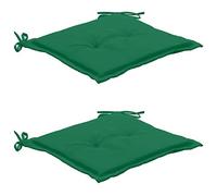 Tidyard Set 2 pz,Cuscini,per Sedie,da Giardino,per Esterno in Tessuto,Verde,50x50x3 cm,Cuscini Quadrati,Cuscini per Sedie da Esterno 50x50x3 cm,Cuscini per Sedie da Pranzo da Esterno Giardino