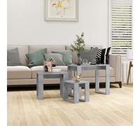 Tidyard Set 3 pz Tavolini da Salotto Moderni Sovrapponibili in Truciolato,Tavolini Laterali Moderni,Tavolini da caffè Moderni,Tavolini per Divano Moderni,Tavolini Porta Piante,Tavolini d'Appoggio