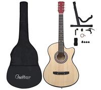Tidyard Set Chitarra Classica Completo per Principianti Adulti Blu/Nero/Legno Scuro con 6 Corde 38",Chitarra con Supporto,Chitarra con Borsa,Chitarra Classica principanti