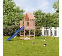 Tidyard Set da Gioco,da Giardino,Esterno,con Scivolo e Altalena,con Tetto,in Legno di Douglas,482x206x264 cm,Giochi Giardino,Parco Giochi Esterno,Altalena,Scivolo,da Giardino in Legno