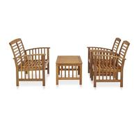 Tidyard Set Divani da Giardino, 4 Pezzi, Legno Massello di Acacia, per Esterno
