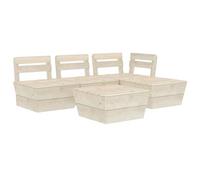 Tidyard Set divani da giardino, 5 pezzi in legno abete impregnato, set salotto esterno