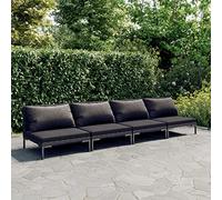 Tidyard Set Divani,Modulari,da Giardino,in Polyrattan,Acciaio,Salotto da Giardino,Salotto da Esterno,Divano con Poggiapiedi,Divano Angoalre Divano,ad Angolo,Divano Modulare,Divano Componibile