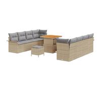 Tidyard Set Divano da Giardino 11 pcs Beige polyrattan3362107IT