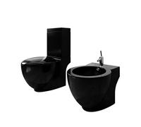 Tidyard Set WC e Bidet in Ceramica Nera