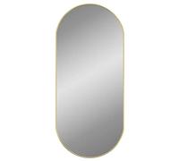 Tidyard Specchio,da Parete,a Muro,Moderno,Ovale,Cornice PVC,Oro,100x45 cm,Specchio a Muro Bagno,Specchio da Bagno,Specchio Bagno Parete,Specchio da Bagno,Specchio Ingresso,Specchio Ingresso