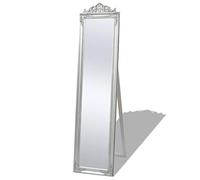 Tidyard Specchio da Pavimento in Stile Barocco, Specchio da Pavimento con Cornice, Inclinabile, 160 x 40 cm Argentato