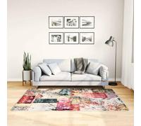 Tidyard Tappeto Lavabile Patchwork Multicolore 120x180 cm in Velluto Morbido Antiscivolo per Soggiorno Camera da Letto 337966