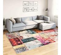 Tidyard Tappeto Lavabile Patchwork Multicolore in Velluto 190x300 cm, Morbido e Antirumore per Soggiorno, 100% Poliestere 337968