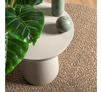 Tidyard Tappeto ZIZUR 90 cm Effetto Iuta in PP Resistente UV per Interni ed Esterni, Rotondo 364835