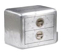 Tidyard Tavolino da caffè Aereo in Alluminio,con 2 Cassetti,Vintage Aircraft Airman