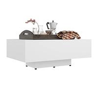 Tidyard Tavolino da Salotto Bianco,Tavolino da caffè Moderno,Rettangolare,Tavolino Basso da Salotto,Tavolo da Divano,Tavolino Soggiorno Elegante,85x55x31 cm in Legno Multistrato