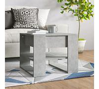 Tidyard Tavolino da Salotto Grigio Cemento,Tavolo Tavolino da caffè,Tavolino Basso da Salotto,Tavolo da Divano,Tavolino da Salotto con Mensola,Tavolino da Soggiorno 55,5x55x45 cm Legno Multistrato