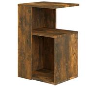 Tidyard Tavolino da Salotto,Tavolino da caffè,Tavolino Laterale da Letto,Tavolino Piccolo Salotto,Tavolino da Divano,Comodini,Comodino Cameretta Rovere Fumo 36x30x56 cm Legno Multistrato