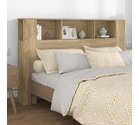 Tidyard Testiera Libreria e Contenitori Letto Rovere Sonoma 160x18,5x104,5 cm