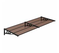 Tidyard Tettoia per Porta,Pensilina per Copertura,Tetto Policarbonato,Pensilina Modulabile Tettoia in Policarbonato Alveolare,Pensilina Tettoia per Esterno,Nero 239x90 cm