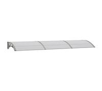 Tidyard Tettoia per Porta,Tetto Policarbonato,Pensilina per Copertura,Pensilina Modulabile Tettoia in Policarbonato Alveolare,Pensilina Tettoia per Esterno,Grigio 300x80 cm