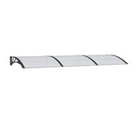 Tidyard Tettoia per Porta,Tetto Policarbonato,Pensilina per Copertura,Pensilina Modulabile Tettoia in Policarbonato Alveolare,Pensilina Tettoia per Esterno,Nero 300x100 cm