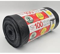 TidyZ Confezione da 100 sacchi per rifiuti realizzati al 100% in plastica riciclata, 50 l