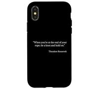 Tie a Knot and Hold On Shirt Theodore Roosevelt Citazione Custodia per iPhone X/XS