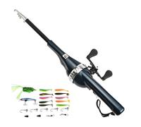 Tie da telescopico - TID da in rotazione | Set di esche e e borsa per il trasporto | Pasquale portatile pieghevole | Attrezzatura da estensibile per la chiusura